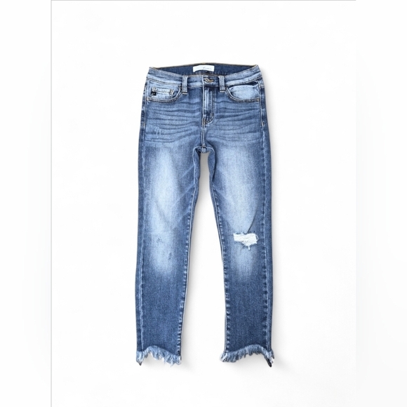 KanCan Denim - KanCan Midrise Distressed Raw Hem Ankle Jeans Size 5/26